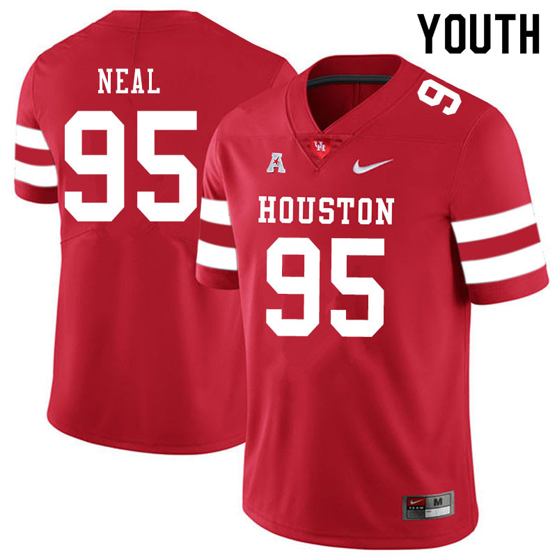 Youth #95 Jamykal Neal Houston Cougars College Football Jerseys Sale-Red - Click Image to Close